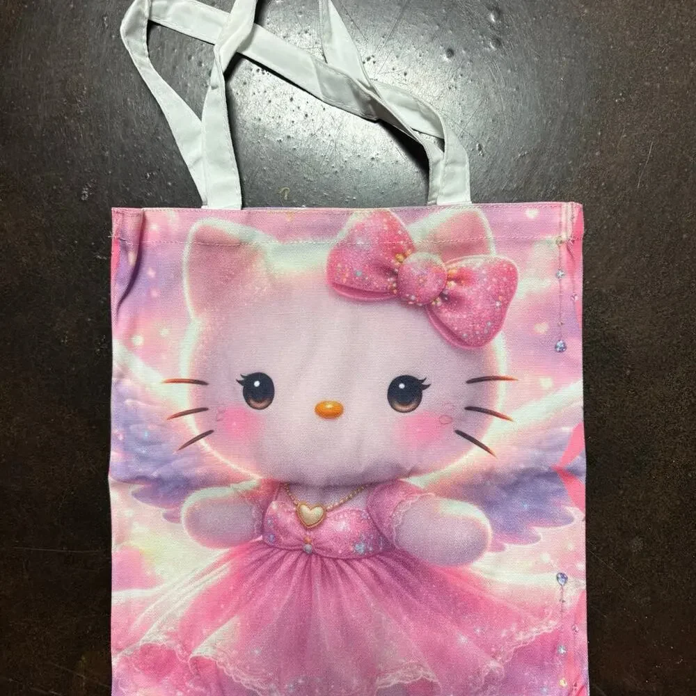 Hello Kitty A5 Binder with matching printed paper and canvas tote bag